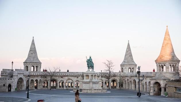 A square stands almost deserted outside the Fisherman’s Bastion in Budapest, Hungary (Bloomberg) A square stands almost deserted outside the Fisherman’s Bastion in Budapest, Hungary (Bloomberg)