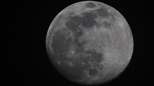 A view of the full moon in Chandigarh. The moon will appear full for about three days around this time, from Monday night through Thursday morning. (Ravi Kumar / HT Photo)