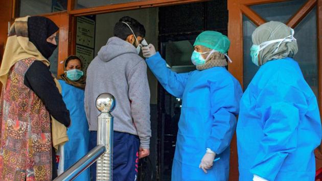 Baramulla is one of the biggest centres in the Valley where Covid-19 patients are admitted.(PTI)