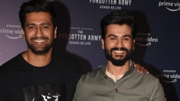 Actor Vicky Kaushal at the screening of his brother Sunny Kaushal's Amazon Prime web series The Forgotten Army.(IANS)