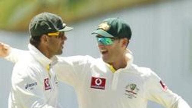 A file photo of Ricky Ponting (L).