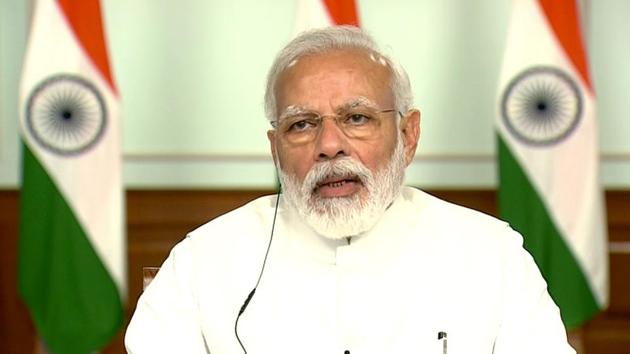 Prime Minister Narendra Modi holds a meeting with floor leaders of parties through video conferencing on Wednesday to discuss the Covid-19 situation in the country. (ANI Photo) Prime Minister Narendra Modi holds a meeting with floor leaders of parties through video conferencing on Wednesday to discuss the Covid-19 situation in the country. (ANI Photo)