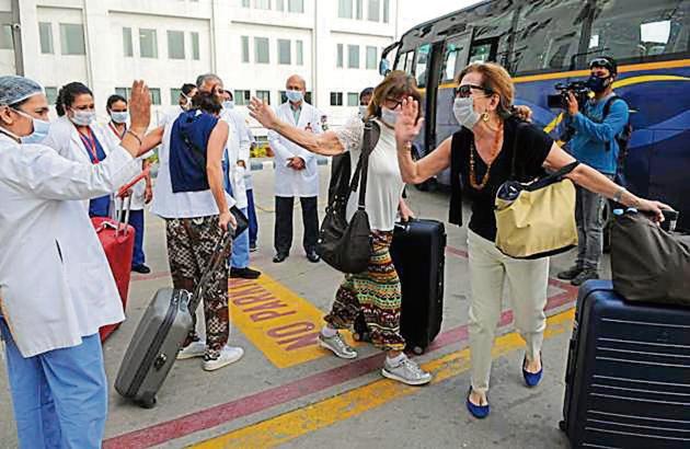 Thirteen of the 14 Italian tourists recovered from the disease and were discharged last month. (Photo: Parveen Kumar/ Hindustan Times) Thirteen of the 14 Italian tourists recovered from the disease and were discharged last month. (Photo: Parveen Kumar/ Hindustan Times)