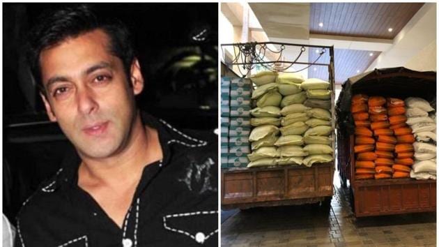 Salman Khan is providing ration to daily wage workers, Baba Siddique revealed on Twitter.