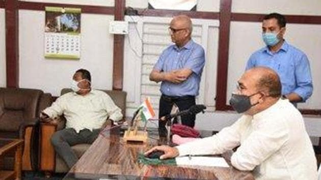 As per the notification, the Municipal Administration, Housing & Urban Development (MAHUD), forest and environment and climate change, science & technology, economics and statistics departments, held by Joykumar, was reallocated to the CM. (Photo: @NBirenSingh) As per the notification, the Municipal Administration, Housing & Urban Development (MAHUD), forest and environment and climate change, science & technology, economics and statistics departments, held by Joykumar, was reallocated to the CM. (Photo: @NBirenSingh)