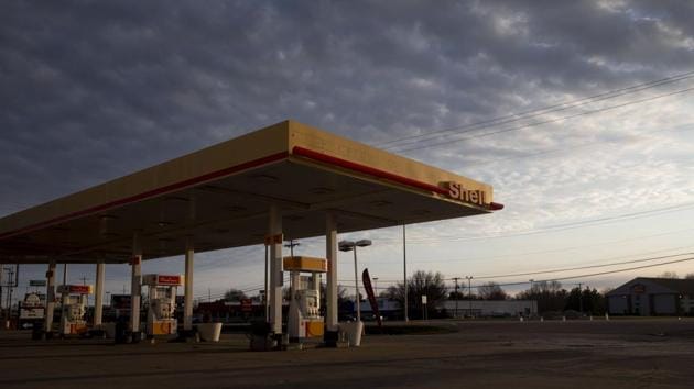 Fuel pumps stand at a Royal Dutch Shell Plc gas station in Princeton, Illinois, U.S., on Wednesday, April 1, 2020. Even with the combination of some Canadian pullback, stripper wells going offline and announced shale cuts, that may not be enough to stop oil prices from going lower as demand craters and supply from OPEC means major increases in stockpiles in the second quarter. (Bloomberg) Fuel pumps stand at a Royal Dutch Shell Plc gas station in Princeton, Illinois, U.S., on Wednesday, April 1, 2020. Even with the combination of some Canadian pullback, stripper wells going offline and announced shale cuts, that may not be enough to stop oil prices from going lower as demand craters and supply from OPEC means major increases in stockpiles in the second quarter. (Bloomberg)