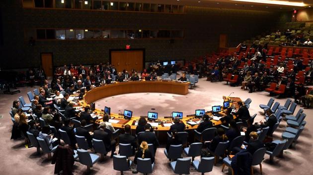 UN Security Council meets at the UN headquarters in New York City on February 12, 2020.(AFP file pho) UN Security Council meets at the UN headquarters in New York City on February 12, 2020.(AFP file pho)