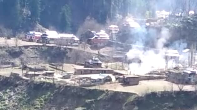 India Army had targeted Pakistani posts, terror launch pads and an ammo dump across the Line of Control in J&K’s Keran sector on April 10(Screenshot/video sourced)