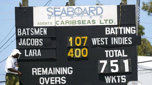 Brian Lara scored an unbeaten 400 off 582 balls. (Twitter)