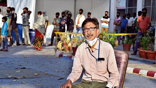 Chandran has been deputed as warden of the shelter which houses over 400 people. (Photo: Ajay Agarwal/ Hindustan Times) Chandran has been deputed as warden of the shelter which houses over 400 people. (Photo: Ajay Agarwal/ Hindustan Times)