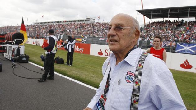FILE - In this file photo dated Sunday, June 21 2009, Stirling Moss, the legendary British Racing driver attends the British Formula One Grand Prix at the Silverstone racetrack. (AP) FILE - In this file photo dated Sunday, June 21 2009, Stirling Moss, the legendary British Racing driver attends the British Formula One Grand Prix at the Silverstone racetrack. (AP)