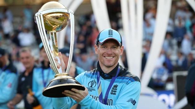 Cricket - ICC Cricket World Cup Final - New Zealand v England - Lord's, London, Britain - July 14, 2019 England's Eoin Morgan celebrates winning the world cup with the trophy Action Images via Reuters/Peter Cziborra/Files(Action Images via Reuters) Cricket - ICC Cricket World Cup Final - New Zealand v England - Lord's, London, Britain - July 14, 2019 England's Eoin Morgan celebrates winning the world cup with the trophy Action Images via Reuters/Peter Cziborra/Files(Action Images via Reuters)