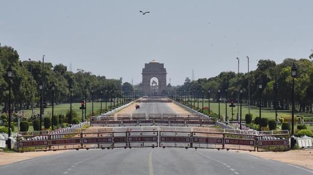 A series of police barricades seen outside India Gate in New Delhi. “Of all sectors, tourism was hit first and will take the longest to recover. But we remain hopeful that once the curbs are lifted, domestic tourists will start moving; international tourism might take longer as air travel will continue to have restrictions,” said director general (tourism) Meenakshi Sharma, in an HT report -- published on April 12. (Sanjeev Verma / HT Photo) A series of police barricades seen outside India Gate in New Delhi. “Of all sectors, tourism was hit first and will take the longest to recover. But we remain hopeful that once the curbs are lifted, domestic tourists will start moving; international tourism might take longer as air travel will continue to have restrictions,” said director general (tourism) Meenakshi Sharma, in an HT report -- published on April 12. (Sanjeev Verma / HT Photo)