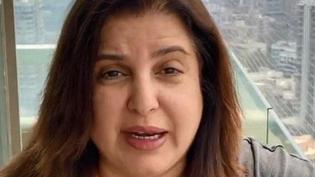 Farah Khan in a screengrab from her original video.