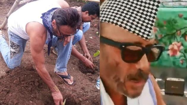 Jackie Shroff is busy taking care of his plants at his farmhouse amid lockdown.