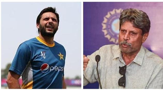Shahid Afridi and Kapil Dev. (Getty/PTI) Shahid Afridi and Kapil Dev. (Getty/PTI)