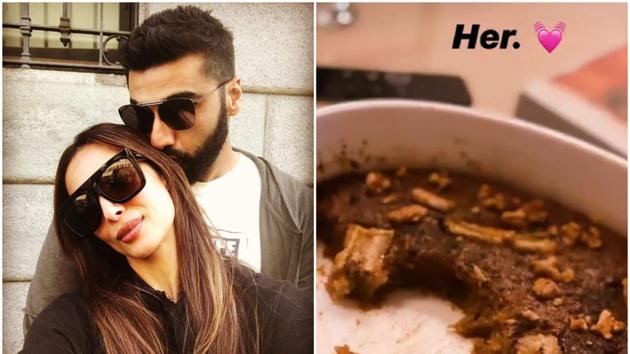 Arjun Kapoor enjoyed a dessert baked by girlfriend Malaika Arora.