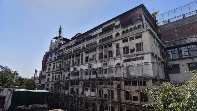 A view of the Tablighi Jamaat Alami Markaz Banglewali Masjid in Nizamuddin, New Delhi.(Biplov Bhuyan/HT PHOTO) A view of the Tablighi Jamaat Alami Markaz Banglewali Masjid in Nizamuddin, New Delhi.(Biplov Bhuyan/HT PHOTO)