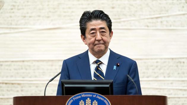 Japan's Prime Minister Shinzo Abe on April 7 declared a month-long state of emergency in Tokyo and six other parts of the country over a spike in coronavirus cases. (AFP) Japan's Prime Minister Shinzo Abe on April 7 declared a month-long state of emergency in Tokyo and six other parts of the country over a spike in coronavirus cases. (AFP)