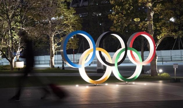 The Olympic rings are seen in Tokyo, Japan. The Tokyo Olympics will open next year in the same time slot scheduled for this year’s games.(AP File)