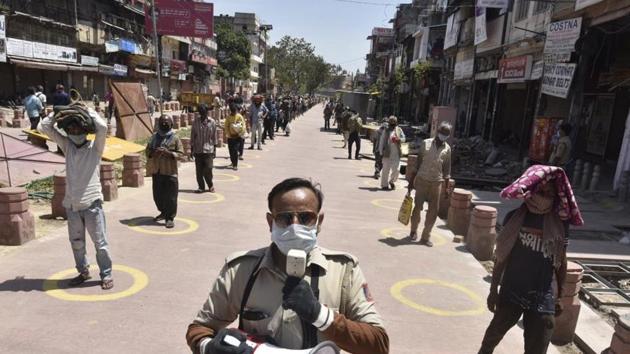 While these parameters seem obvious and objective, the selection of areas where there are no more than one or two cases is more complicated, and based on subjective calls by health officials. (Sanjeev Verma/HT file photo) While these parameters seem obvious and objective, the selection of areas where there are no more than one or two cases is more complicated, and based on subjective calls by health officials. (Sanjeev Verma/HT file photo)