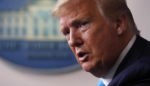President Donald Trump speaks about the coronavirus in the James Brady Press Briefing Room of the White House in Washington on April 7, 2020. (AP) President Donald Trump speaks about the coronavirus in the James Brady Press Briefing Room of the White House in Washington on April 7, 2020. (AP)