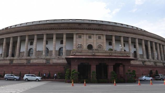 The new building will also have an open to sky courtyard, meeting halls, cafeterias and MP’s offices. (Arvind Yadav/HT file photo) The new building will also have an open to sky courtyard, meeting halls, cafeterias and MP’s offices. (Arvind Yadav/HT file photo)