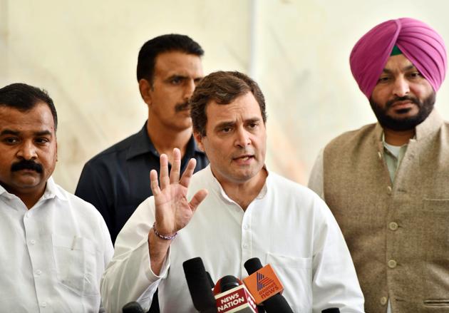 Former Congress president Rahul Gandhi’s remarks came after the Indian Council of Medical Research (ICMR) said on Monday that delivery of rapid testing kits will be delayed further and will only reach on April 15 now. (Sanjeev Verma/HT PHOTO) Former Congress president Rahul Gandhi’s remarks came after the Indian Council of Medical Research (ICMR) said on Monday that delivery of rapid testing kits will be delayed further and will only reach on April 15 now. (Sanjeev Verma/HT PHOTO)