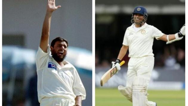 File image of Saqlain Mushtaq and Sachin Tendulkar.(Getty/Reuters/HT Collage)