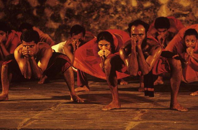Tough guys do dance: Bharatanatyam dancers at Kalakshetra near Chennai. (Soltan Frédéric/Sygma via Getty Images) Tough guys do dance: Bharatanatyam dancers at Kalakshetra near Chennai. (Soltan Frédéric/Sygma via Getty Images)