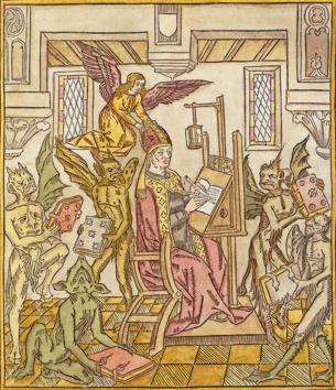 Possessed by his own demons: The City of God by Augustine of Hippo, 15th Century. (De Agostini via Getty Images) Possessed by his own demons: The City of God by Augustine of Hippo, 15th Century. (De Agostini via Getty Images)