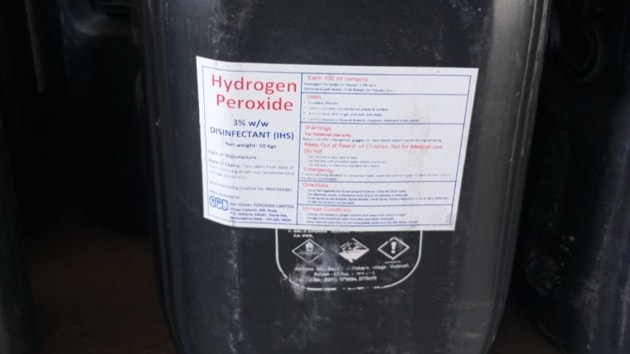 Hydrogen peroxide will now be used as a disinfectant spray by EDMC.(Sourced)