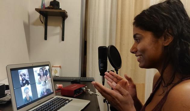 Actor-singer Nisa Shetty is busy coordinating for talk series and other events that Delhi-based Akshara Theatre is conducting through its social media, amid lockdown. Actor-singer Nisa Shetty is busy coordinating for talk series and other events that Delhi-based Akshara Theatre is conducting through its social media, amid lockdown.