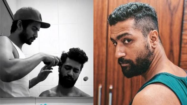 Vicky Kaushal’s brother Sunny Kaushal gave him a haircut. Vicky Kaushal’s brother Sunny Kaushal gave him a haircut.