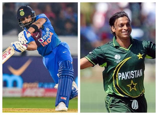 File image of Virat Kohli and Shoaib Akhtar. (File/HT Collage) File image of Virat Kohli and Shoaib Akhtar. (File/HT Collage)