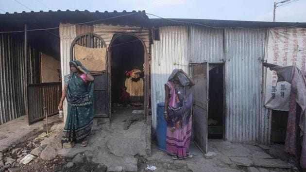Migrant labourers staying in Katraj in Pune, India, on Wednesday, April 15, 2020. (Pratham Gokhale/HT Photo) Migrant labourers staying in Katraj in Pune, India, on Wednesday, April 15, 2020. (Pratham Gokhale/HT Photo)