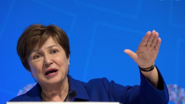 International Monetary Fund Managing Director Kristalina Georgieva said Britain should ask for an extension to its post-Brexit transition period.(AP)