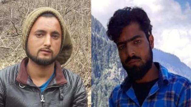 Ashiq Hussain and Basharat Hussain, the two militants killed on Friday. (HT PHOTO) Ashiq Hussain and Basharat Hussain, the two militants killed on Friday. (HT PHOTO)