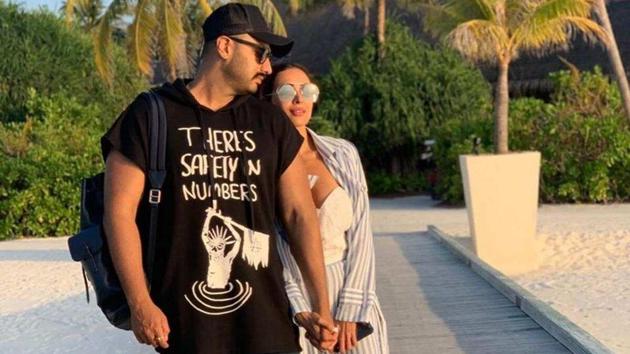 Arjun Kapoor and Malaika Arora during his birthday celebrations. Arjun Kapoor and Malaika Arora during his birthday celebrations.