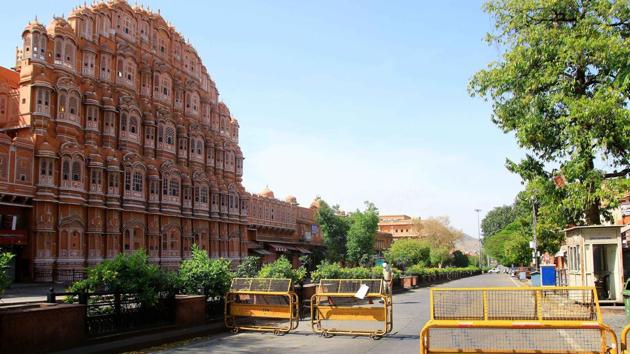A view of a deserted Hawa Mahal road during the nationwide lockdown against the coronavirus pandemic, in Jaipur , Rajasthan. (ANI) A view of a deserted Hawa Mahal road during the nationwide lockdown against the coronavirus pandemic, in Jaipur , Rajasthan. (ANI)