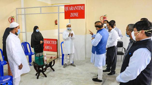 Himanta Biswa Sarma had on Monday visited Singimari Model Hospital in Kamrup district, which has been turned into a Covid-19 facility, to assess arrangements there. (PTI file photo) Himanta Biswa Sarma had on Monday visited Singimari Model Hospital in Kamrup district, which has been turned into a Covid-19 facility, to assess arrangements there. (PTI file photo)