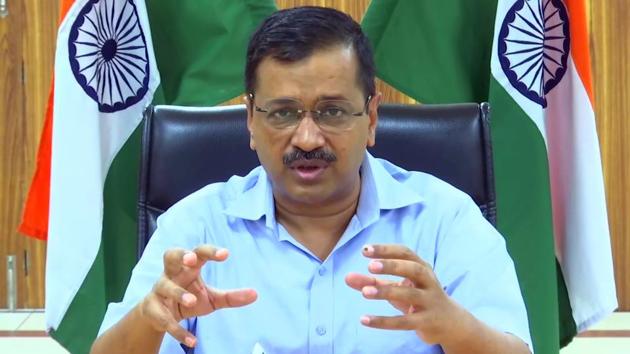New Delhi, Apr 18 (ANI): Delhi Chief Minister Arvind Kejriwal addresses media over coronavirus situation, in New Delhi on Saturday. (ANI Photo) (ANI) New Delhi, Apr 18 (ANI): Delhi Chief Minister Arvind Kejriwal addresses media over coronavirus situation, in New Delhi on Saturday. (ANI Photo) (ANI)