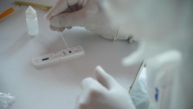 Rajasthan began conducting rapid testing for coronavirus disease (Covid-19) on Friday with the arrival of 10,000 testing kits from Delhi.(Bloomberg file photo)