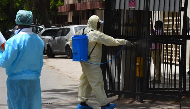The Delhi government declared eight more areas as containment zones, taking the total to 77. (Raj K Raj/HT PHOTO) The Delhi government declared eight more areas as containment zones, taking the total to 77. (Raj K Raj/HT PHOTO)