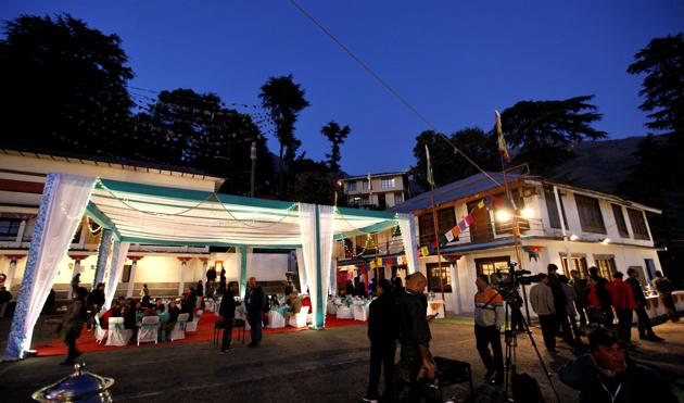 A view of the screening centre set-up during a previous edition of the Dharamshala International Film Festival, which supports independent cinema from India and the world over. (PHOTO: Raj K Raj/HT)