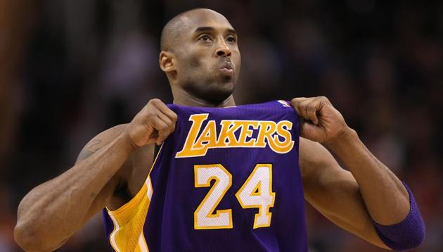 (FILES) In this file photo Kobe Bryant #24 of the Los Angeles Lakers adjusts his jersey during the NBA game against the Phoenix Suns at US Airways Center on February 19, 2012 in Phoenix, Arizona. (AFP) (FILES) In this file photo Kobe Bryant #24 of the Los Angeles Lakers adjusts his jersey during the NBA game against the Phoenix Suns at US Airways Center on February 19, 2012 in Phoenix, Arizona. (AFP)