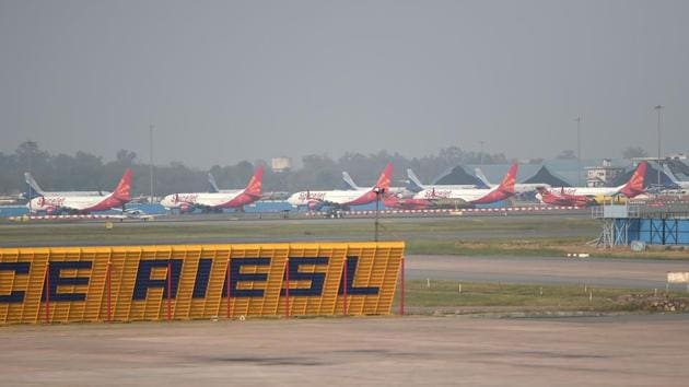 DGCA on Sunday asked all airlines to refrain from booking tickets till May 3, says no decision on commencing operations yet.(AFP) DGCA on Sunday asked all airlines to refrain from booking tickets till May 3, says no decision on commencing operations yet.(AFP)