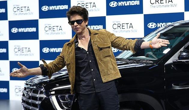 Shah Rukh Khan at the Auto Expo 2020.