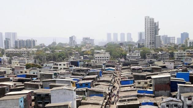 Aerial view of Dharavi which has been identified as the containment zone during the nationwide Covid-19 lockdown in Mumbai on Tuesday. (ANI) Aerial view of Dharavi which has been identified as the containment zone during the nationwide Covid-19 lockdown in Mumbai on Tuesday. (ANI)