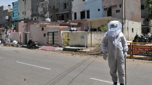 The state has become the third most affected in the country after Maharashtra, which has 3,648 cases and Delhi which has 1,893 cases. (Photo by Ravi Kumar/Hindustan Times) The state has become the third most affected in the country after Maharashtra, which has 3,648 cases and Delhi which has 1,893 cases. (Photo by Ravi Kumar/Hindustan Times)
